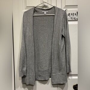 Amazon Essentials Heather Gray Open Front Longline Cardigan Sweater - Medium